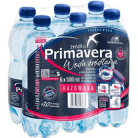Woda PRIMAVERA 0.5l gazowana zgrzewka 6 szt