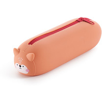 Piórnik tuba MIQUELRIUS, silikonowy soft touch, jednokomorowy 200×45×45mm, lisek, pomarańczowy