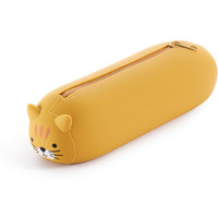 Piórnik tuba MIQUELRIUS, silikonowy soft touch, jednokomorowy 200×45×45mm, kotek, żółty