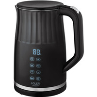 Elektryczny czajnik metalowy LED ADLER AD 1350, z regulacją temperatury, 2200W, 1, 7L, czarny