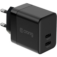 Ultra Compact GaN Ładowarka sieciowa 2x USB-C 35W PD 3.0 z PPS Czarna