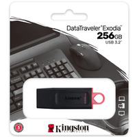 Pamięć Pendrive KINGSTON 256GB USB 3.2 Data Traveler Exodia czarny