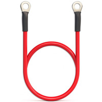 Przewód akumulatorowy z końcówkami konektorowymi M8 | Kabel z oczkiem 8mm | 60cm | Czerwony