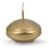 Świeca pływająca pastylka DONAU HOME, lakierowana, 48x28 mm, 12 szt., złota