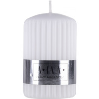 Świeca słupek ryflowana DONAU HOME Alva, 60x90mm, biały