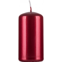 Świeca słupek DONAU HOME Standard Lakier, 50x100mm, 4 szt., czerwony metaliczny połysk