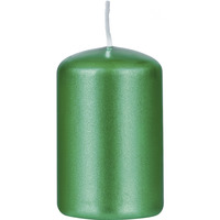 Świeca słupek DONAU HOME Adwent Lakier, 50x80mm, 4 szt., zielony połysk