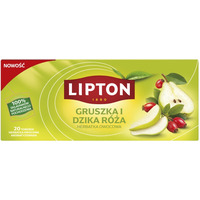 Herbata LIPTON owocowa, gruszka i dzika róża, 20 torebek