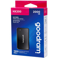 Dysk SSD HX200 2TB USB-C+A 1600/1500MB/s czarny