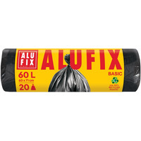 Worki na śmieci ALUFIX Economy, HDPE, 60l, 20 szt., czarna