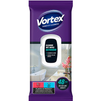 Chusteczki nawilżane VORTEX, do łazienki, z klapką, 48 szt