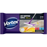 Chusteczki do mopowania podłóg na mokro VORTEX, cytrusowa bryza, 15 szt