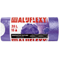 Worki na �mieci ALUFIX Aluflexy, zapach, LDPE, 35l, 15 szt., fioletowe