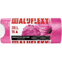 Worki na �mieci ALUFIX Aluflexy, zapach, LDPE, 35l, 15 szt., r�owe