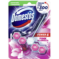 DOMESTOS Zawieszka do toalety KOSTKA POWER5 PINK MAGNOLIA 9x55g 79128