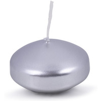 �wieca p�ywaj�ca pastylka DONAU HOME, lakierowana, 48x28 mm, 12 szt., srebrna