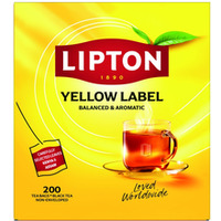 Herbata LIPTON czarna, Yellow Label, 200 torebek
