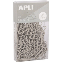 Spinacze okr�g�e APLI Up North, 28mm, 140szt., pude�ko z zawieszk�, szare