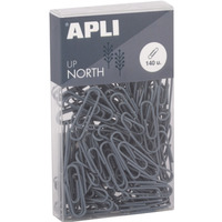 Spinacze okr�g�e APLI Up North, 28mm, 140szt., pude�ko z zawieszk�, niebieskie