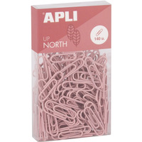 Spinacze okr�g�e APLI Up North, 28mm, 140szt., pude�ko z zawieszk�, r�owe