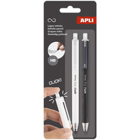 O��wek automatyczny wieczny APLI Infinite, HB, blister, bia�y+czarny