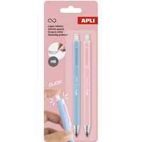 O��wek automatyczny wieczny APLI Infinite, HB, blister, niebieski+r�owy