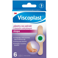 Plastry na odciski VISCOPLAST, z kwasem salicylowym, 70x12, 5mm, pude�ko, 6szt