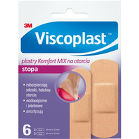 Plastry na otarcia VISCOPLAST Komfort, 2 rozmiary, kopertka, 6szt