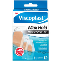 Plastry VISCOPLAST Max Hold, wodoszczelne, 3 rozmiary, pude�ko, 12szt