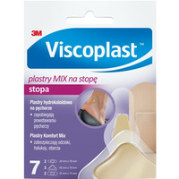 Plastry na stop� VISCOPLAST Mix, 3 rozmiary, kopertka, 7szt