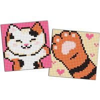 Diamentowa mozaika na naklejce IDEYKA, 9x9 cm, kids, puffy, 2 szt