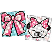 Diamentowa mozaika na naklejce IDEYKA, 9x9 cm, kids, muszka, 2 szt