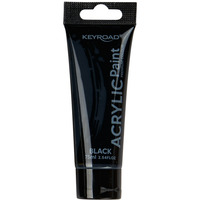 Farba akrylowa KEYROAD, 75ml, tubka, czarna