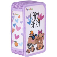 Pi�rnik szkolny GIMBOO, z wyposa�eniem, 3 komory, mix wzor�w