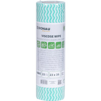 �cierka DONAU HOME, z wiskoz� 70%, rolka, fala, 23x39cm, 25 listk�w, zielona