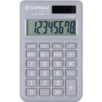 Kalkulator kieszonkowy DONAU TECH, 8-cyfr. wy�wietlacz, wym. 97x60x10 mm, jasnoszary