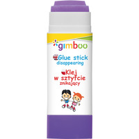 Klej w sztyfcie GIMBOO, PVP, tr�jk�tny, znikaj�cy, 15g, 1 szt., pakowany w displayu, fioletowy