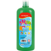 Farba akrylowa KEYROAD, 1000ml, butelka, zielona