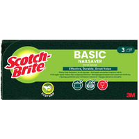 Zmywak kuchenny SCOTCH BRITE Basic, profilowany, 3 szt., ��to-zielony