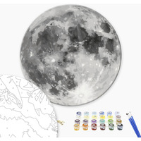 Malowanie po numerach BRUSHME, okr�g�y, �r. 40 cm, ksi�yc, 1 szt.