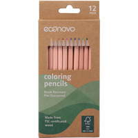 Kredki o��wkowe ECONOVO, FSC, 3mm, 12 szt., mix kolor�w