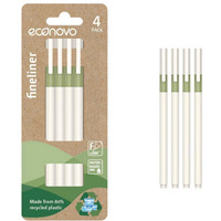 Cienkopis ECONOVO, 0, 4mm, 4 szt., bia�o-zielony
