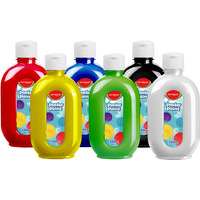 Farba plakatowa KEYROAD, 300ml, butelka, mix kolor�w podstawowych