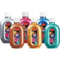 Farba plakatowa KEYROAD, 300ml, butelka, mix kolor�w metalicznych