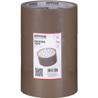 Ta�ma pakowa OFFICE PRODUCTS, 48mm x 50y, 36mic, 3szt., br�zowa