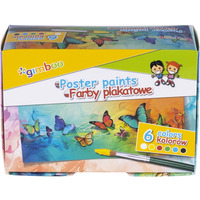 Farby plakatowe GIMBOO, 6x20ml, mix kolor�w