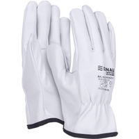 R�kawice robocze DONAU SAFETY DS-DRIVCOW, driver, sk�ra bydl�ca, rozm. 11/XXL, bia�e