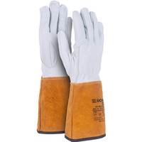 R�kawice spawalnicze DONAU SAFETY DS-KEV WELTIG, kevlar, sk�ra kozia, rozm. 9/L, bia�o-z�ote