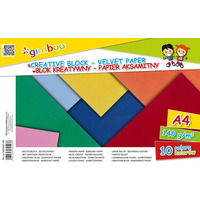 Blok kreatywny GIMBOO, A4, 140gsm, papier aksamitny, klejony, mix kolor�w
