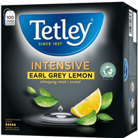 Herbata TETLEY Intensive Earl Grey, cytrynowa, 100 torebek